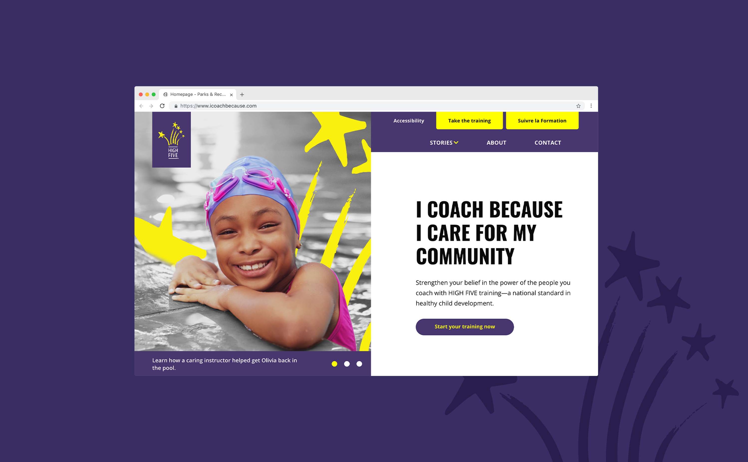 High Five Campaign Web Mockup - For Good Intent Marketing Campaign - Communications Agency for Non-Profit Organizations